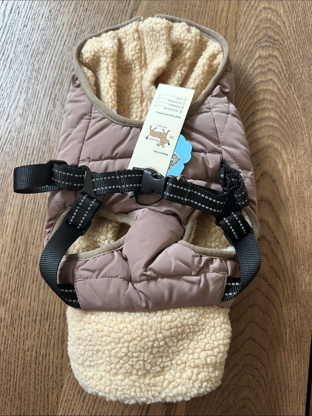 NWT. Queenmore Dog Coat for Small Dogs with Harness Dachshund Coat Dog Jacket